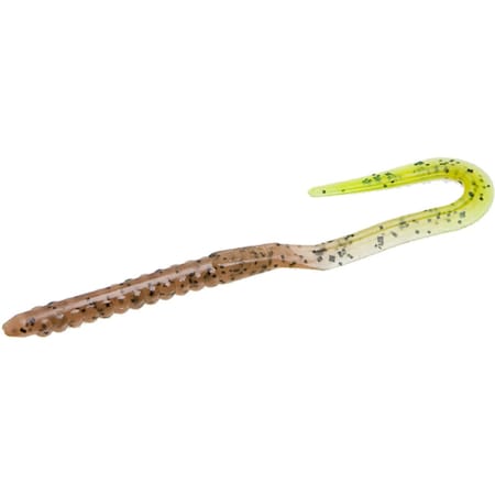 Zoom Bait 6 in. U-Tale Worm in Pumpkin Chartreuse, 20PK 001-15